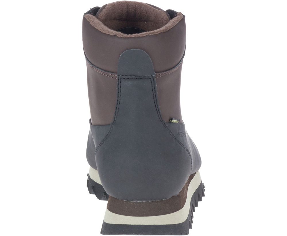 Merrell Boots Brown/Black - Alpine Brevig Polar Waterproof - Mens 19WYSCLZH